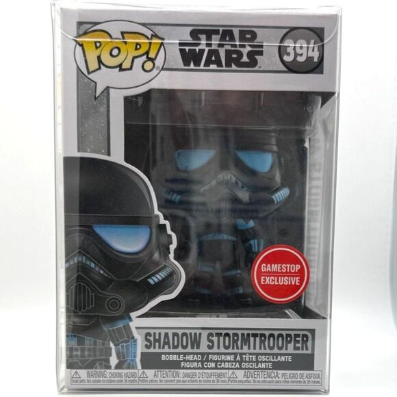 Funko Pop Star Wars Shadow Stormtrooper #394 GameStop Exclusive with Protector - Picture 1 of 4